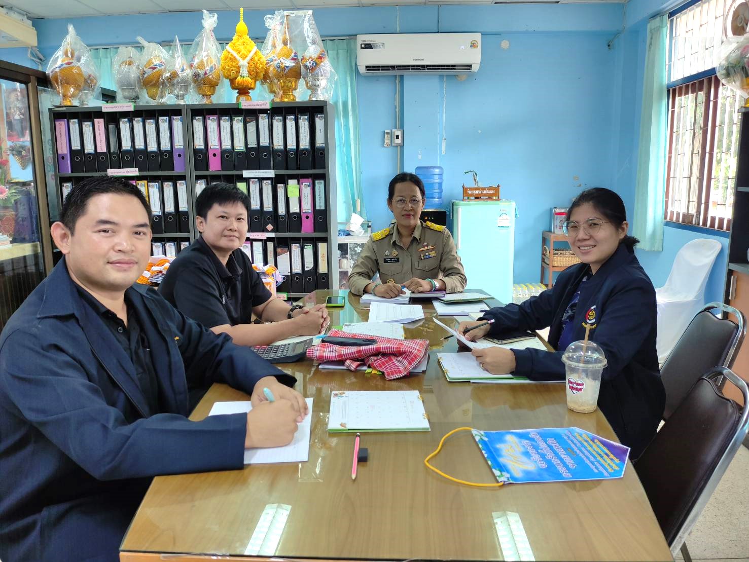 สพอ.โนนแดง ประชุมเจ้าหน้าที่พัฒนาชุมชน ประจำเดือนสิงหาคม 2569